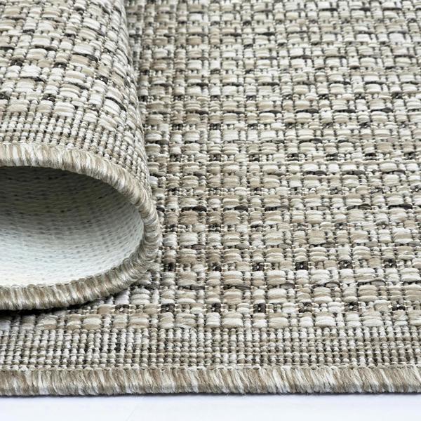 Non-Slip Beige Rug Plain Solid Design Flat Weave Kitchen Dining Room Living Room Area Mat