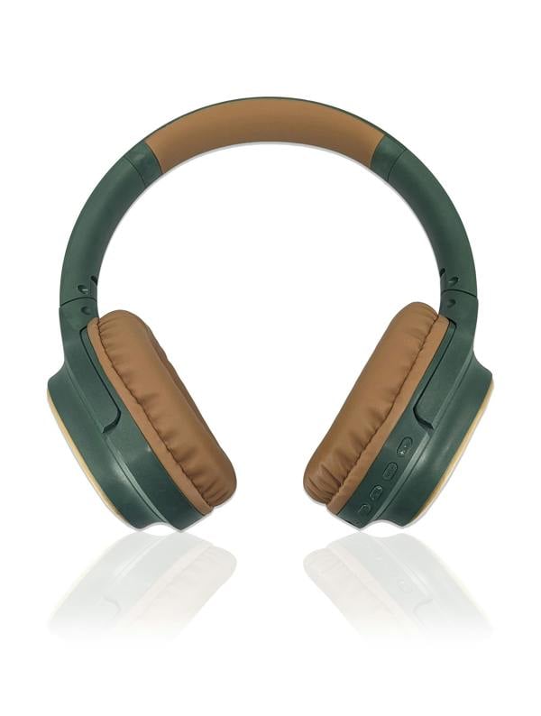 Accuratus Bio Sound - Rechargeable Bluetooth 5.0 Wireless Biodegradable Plant Based Resin Headphones/Headset - Forest Green