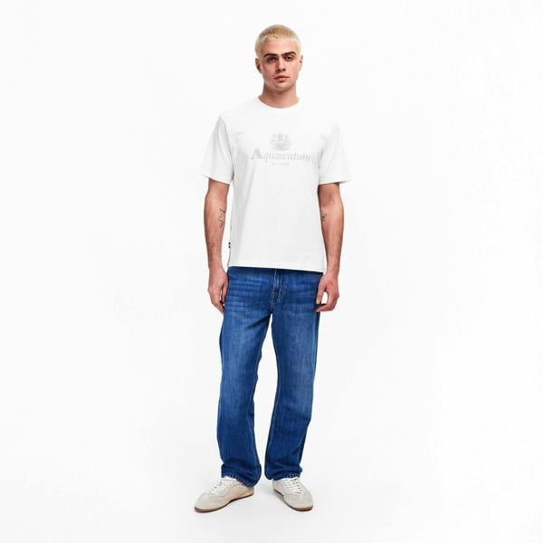 Aquascutum Mens Logo T-Shirt - White - 
