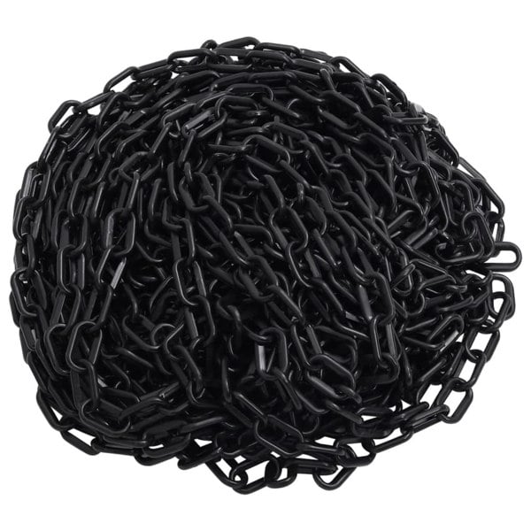 Berkfield Warning Chain Black 30 m �â�_6 mm Plastic