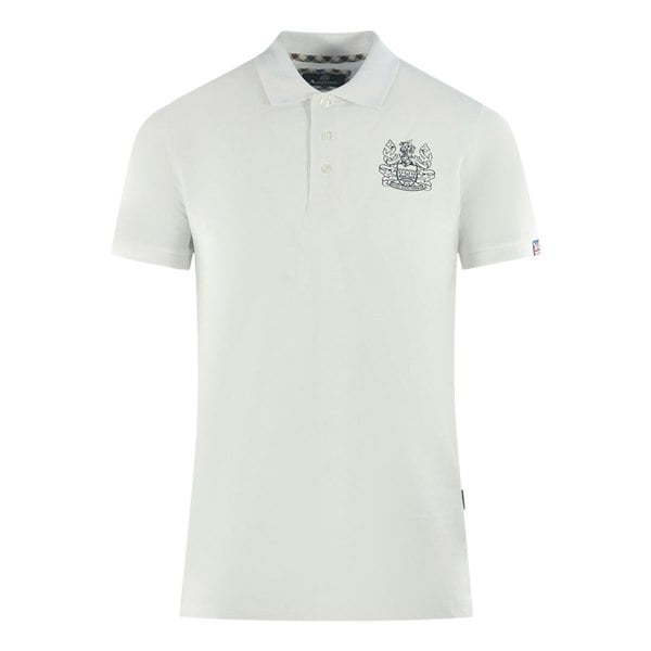 Aquascutum Branded Sleeve Polo Shirt - White