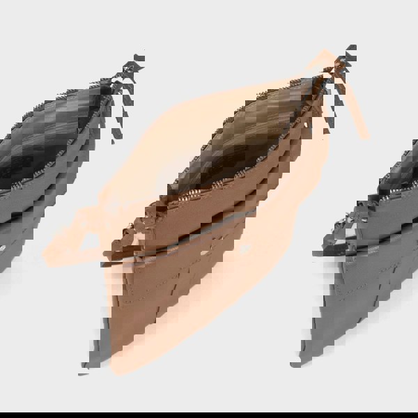 Assots London 'AMBA' Tan Soft Nappa Full Grain Real Leather Crossbody Bag