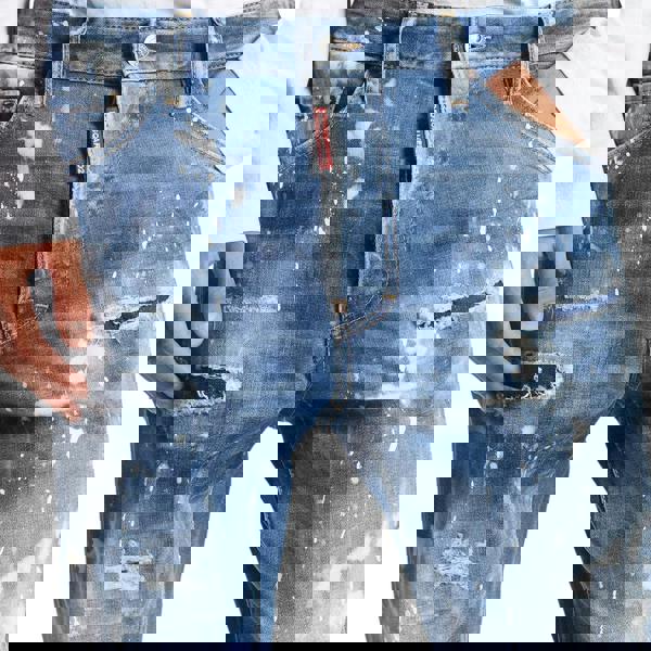 Dsquared2 Cool Guy Jean Reinforced Ripped Blue Jeans