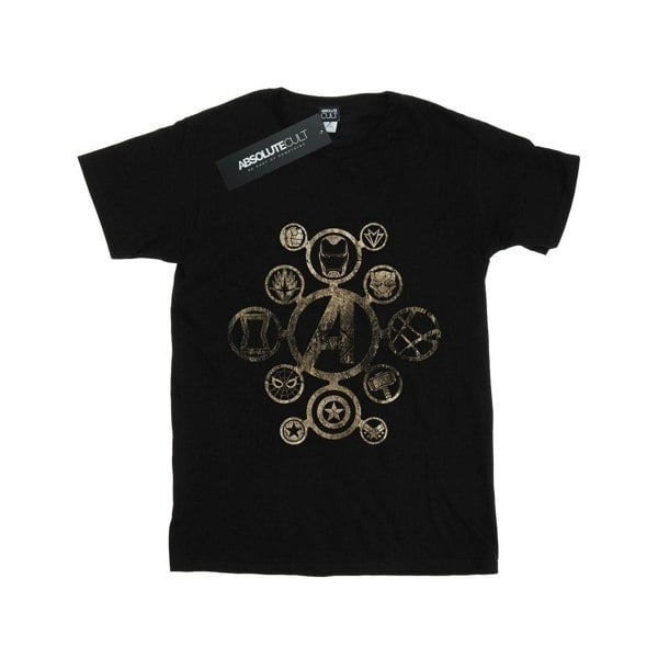 Marvel Womens/Ladies Avengers Infinity War Icons Cotton Boyfriend T-Shirt - Black