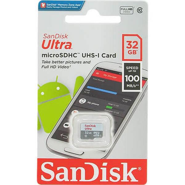 SanDisk Ultra Lite MicroSDHC Class 10 UHS-I 100MB/s Card - 32GB