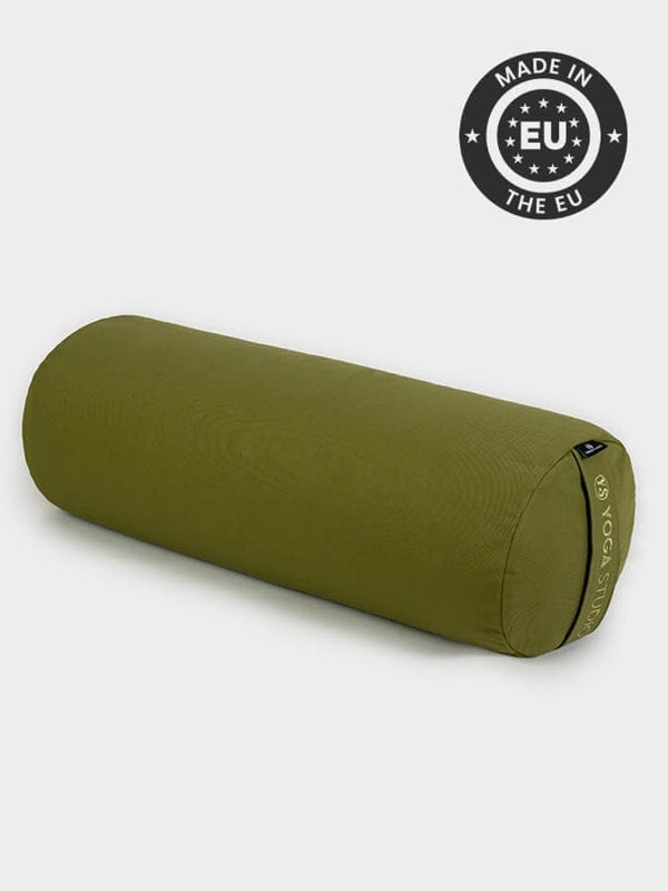 Yoga Studio Organic Buckwheat Meditation Bolster Cushion - Olive Green