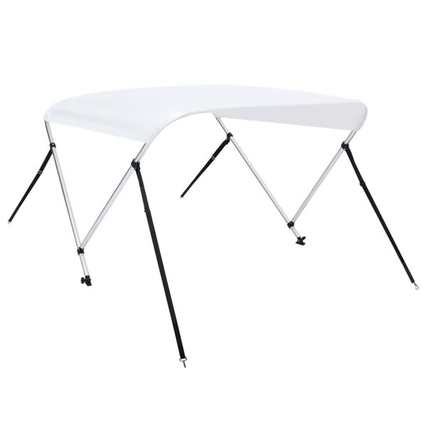 Berkfield 2 Bow Bimini Top White 180x150x110 cm