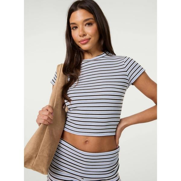 Pink Vanilla Stripe Crew Neck Baby T-Shirt