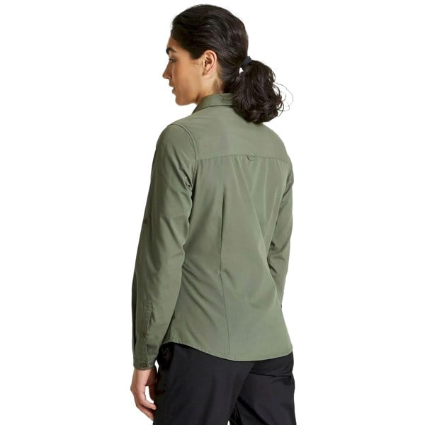 Craghoppers Women's Expert Kiwi Long-Sleeved Shirt - Dark Cedar Green