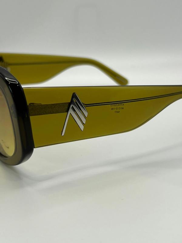 The Attico Linda Farrow Milano Oversized Sunglasses Olive