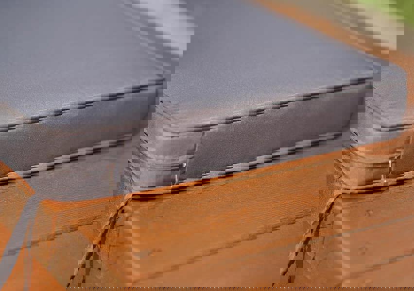 Gr8 Garden Grey Garden Bench Pad Outdoor Waterproof Fabric 2 Seater Furniture Swing Seat Cushion