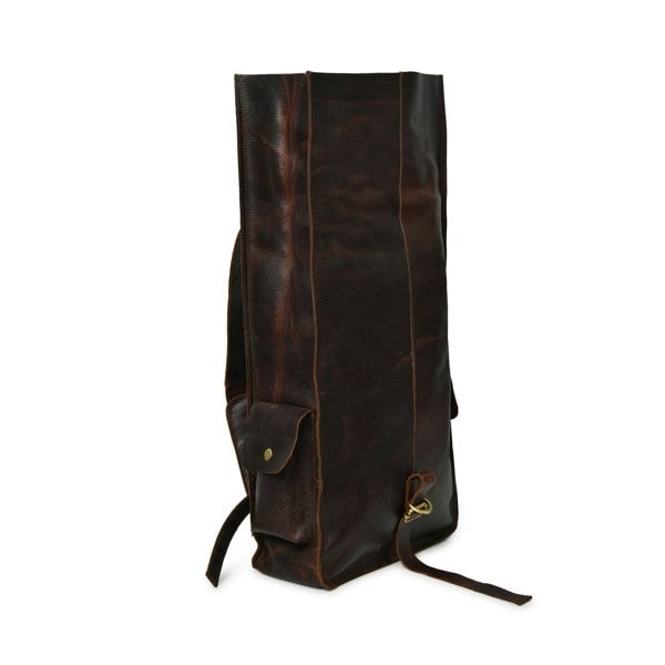 107 Leather Rolltop Backpack- Plumb - DÖTCH CLUB