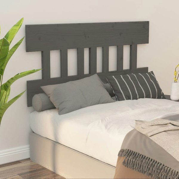 Berkfield Bed Headboard Grey 143.5x3x81 cm Solid Wood Pine