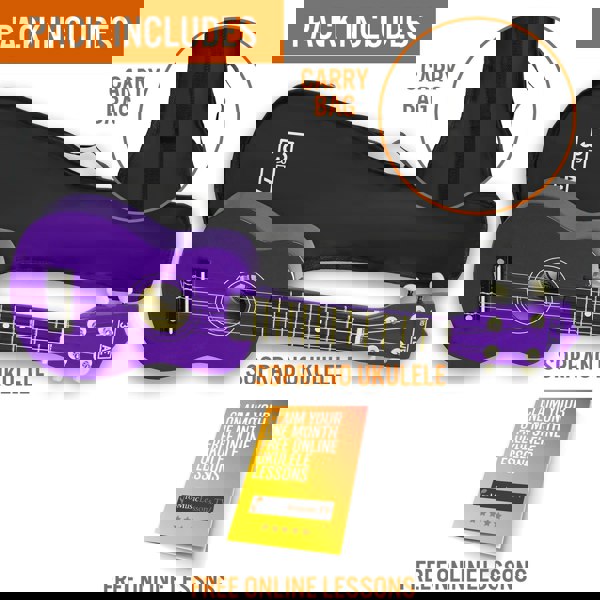 3rd Avenue Soprano Ukulele Ukuleles#Colour_Purple