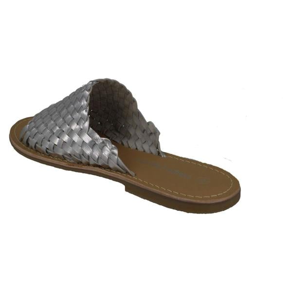 Leather Collection Ladies Leather Collection Flat Weave Vamp Mules F00192