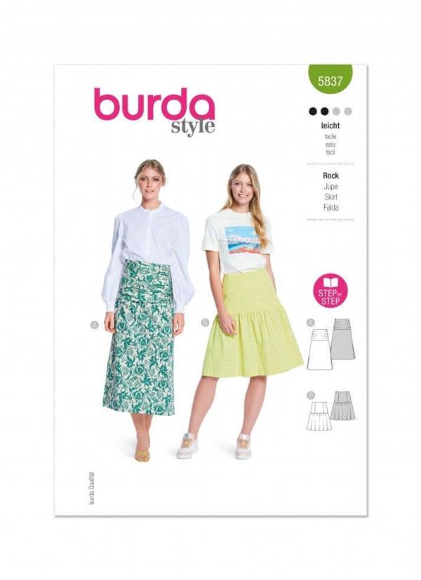 Burda Sewing Pattern 5837 Skirts For Women, 10-20 (36-46) - Easy