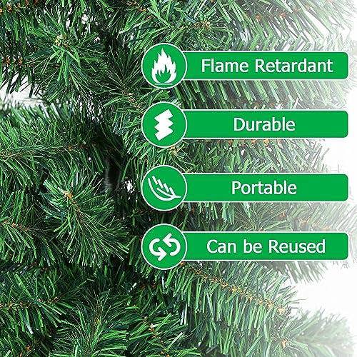 2ft to 6ft Artificial Canadian Pine Christmas Tree in Green PVC, Indoor and Covered Outdoor Use image 5