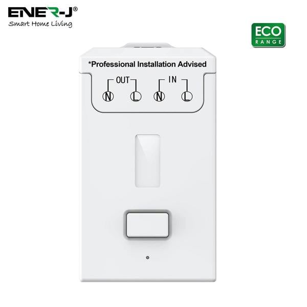 ENER-J Mini FOB Wireless Switch 1 Gang, Black  for ECO RANGE + 500W RF Receiver