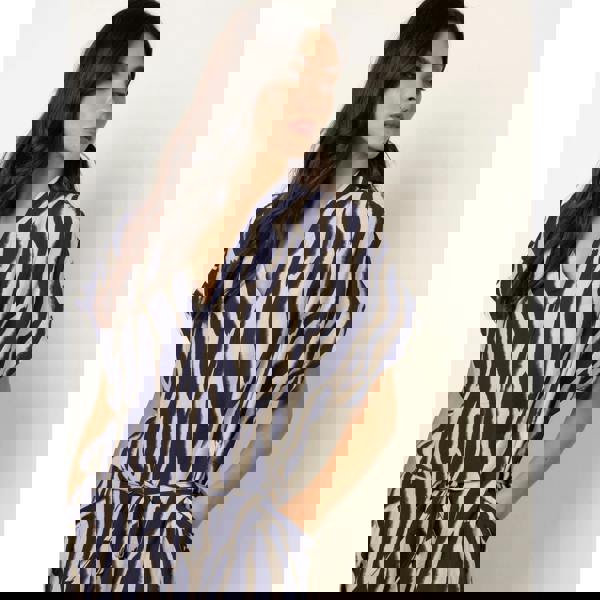 Blue Vanilla Zebra Print Dress