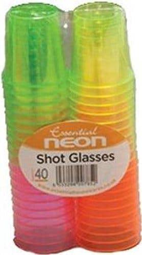 40 NEON SHOT GLASSES