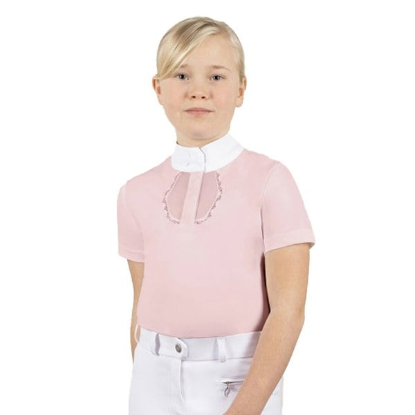 Coldstream Girls Next Generation Larkhall Diamante Show Shirt - Blush Pink