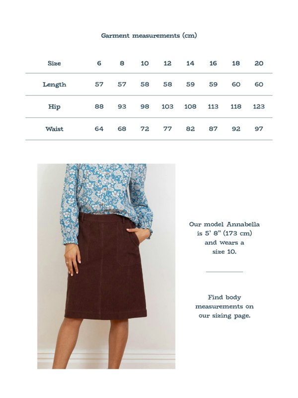 Kite Organic Stalbridge Cord Skirt