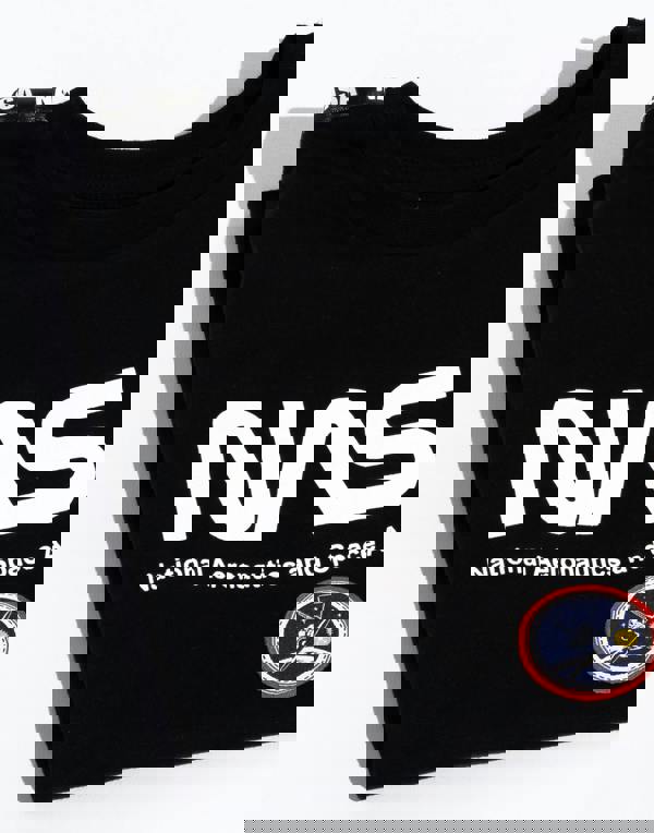 NASA Boys Black Short Sleeved T-Shirt