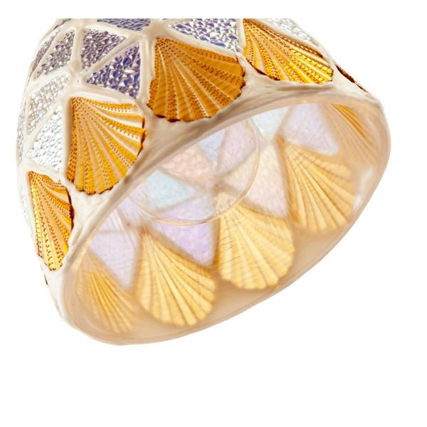 Dome Shaped Pendant Ceiling Light Shade with Structured Mosaic Glass Image 5