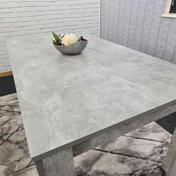 Kosy Koala Dining Table Grey Wood Kitchen Place for 6 Seats Kitchen Dining Room Furniture