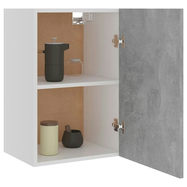 Berkfield Hanging Cabinet Concrete Grey 39.5x31x60 cm Engineered Wood