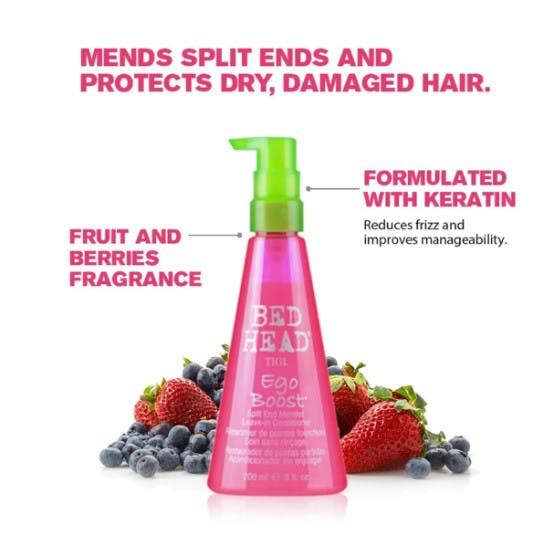 TIGI Bed Head Ego Boost an intensive hair treatment provides a high level of care and conditioning to help protect hair condition and maintain hair health.