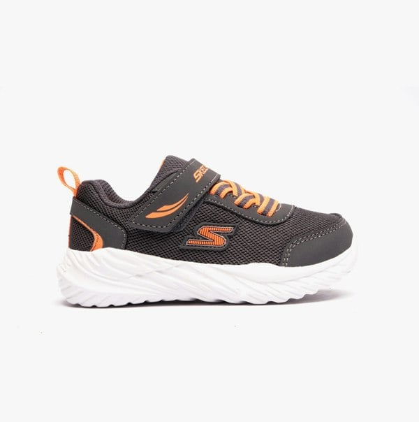 Skechers 407308N/CCOR NITRO SPRINT-ROWZER Boys Sneaker Charcoal/Orange