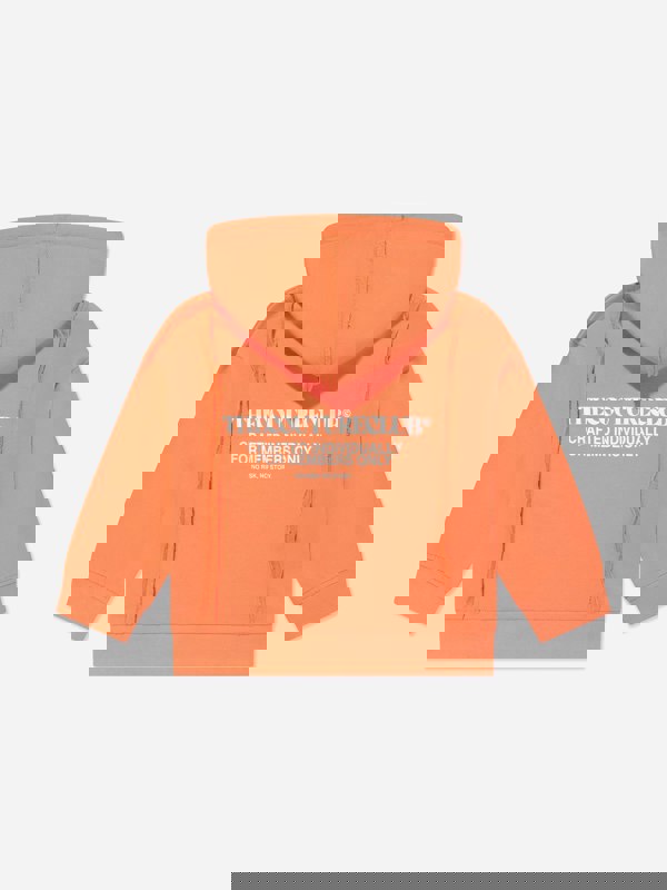 The Couture Club Kids Raw Seam Members Only Zip Up in Orange