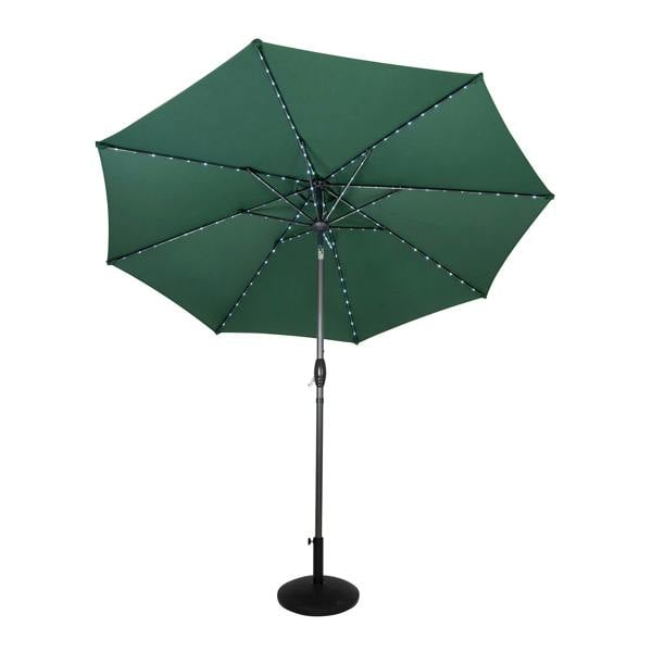 Jardi LED Tilt Parasol 2.7m With Tilt Base – Green