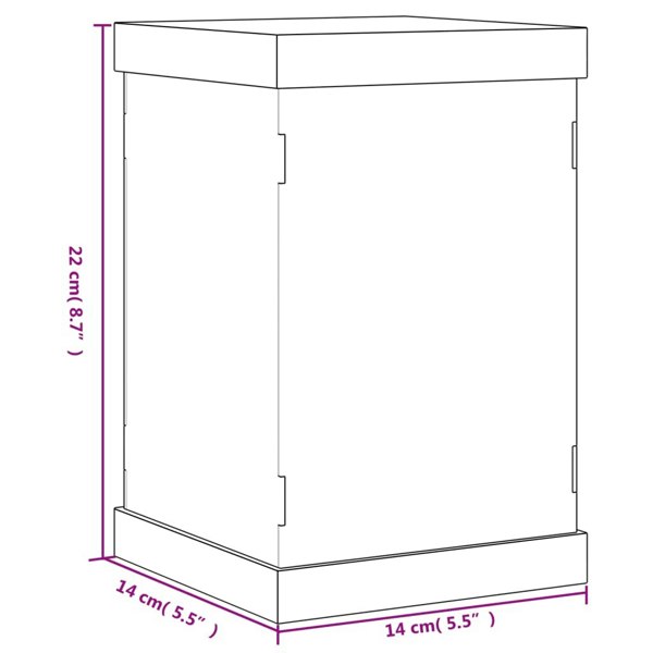 Berkfield Display Box Transparent 14x14x22 cm Acrylic
