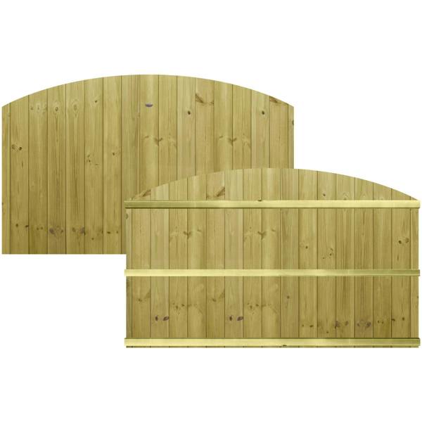 4 pack fence panel dome top tongue & groove semi-braced [w.6ft x h.3ft] 1