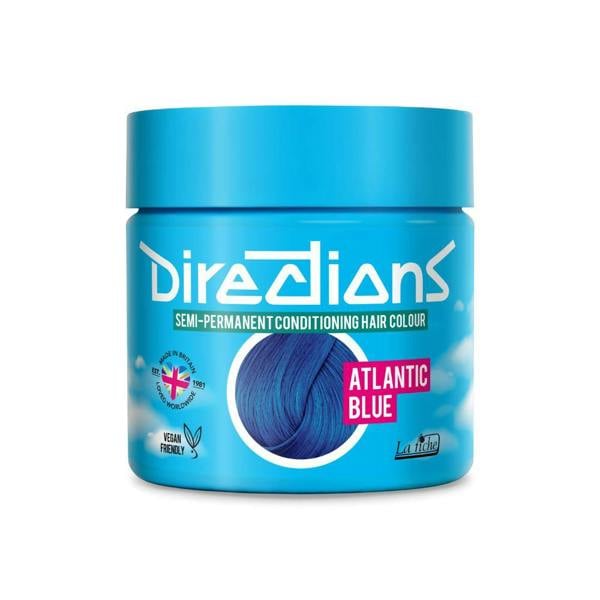 Directions 4 x La Riche Directions Semi-Permanent Hair Color 100ml Tubs - Atlantic Blue