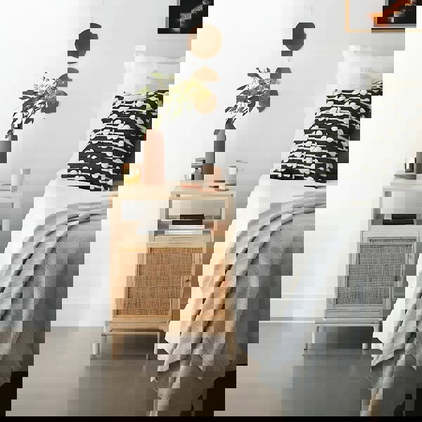 Cane Mini Side Table, Natural Rattan & Ash Esche Wood-Weilai Concept-Weilai Concept