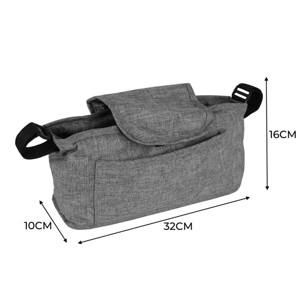 Monstershop Pet Stroller Caddy Bag - Woven Grey