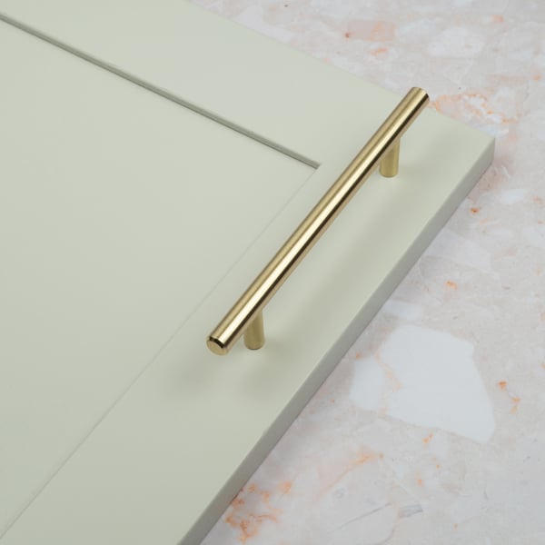 Handle & Home Satin Brass T-Bar Handles & Coordinating T-Bar Knob