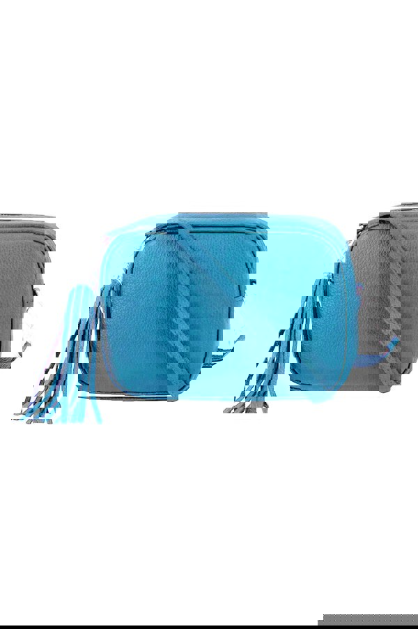 Kitise Tassel Charm Genuine Italian Leather Camera Handbag Crossbody Bag