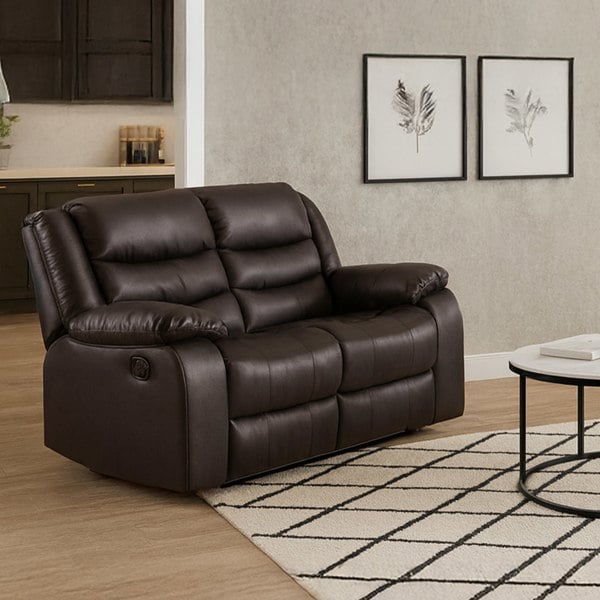 Furnishings For Less Venice Leather Reclining 2 Seater Sofa