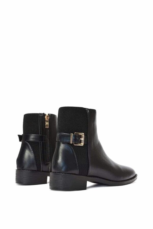 XY LONDON Chelsea Ankle Boots Elasticated Buckle Detail