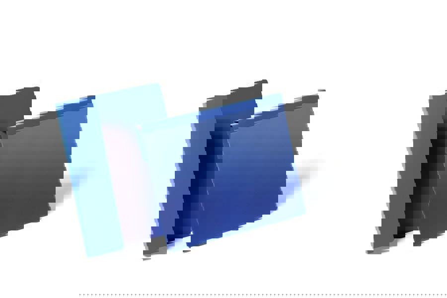 Durable Hanging Ticket Holder Label Pocket Document Pouch | 50 Pack | A5 Blue