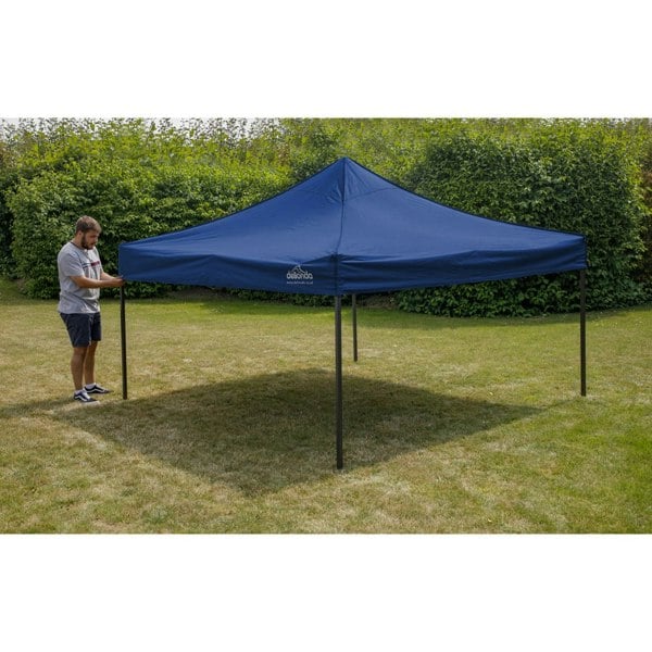 3x3m Pop-Up Gazebo - BLUE Heavy Duty Frame & Water Resistant - Garden Pavillion - LoopsDirect