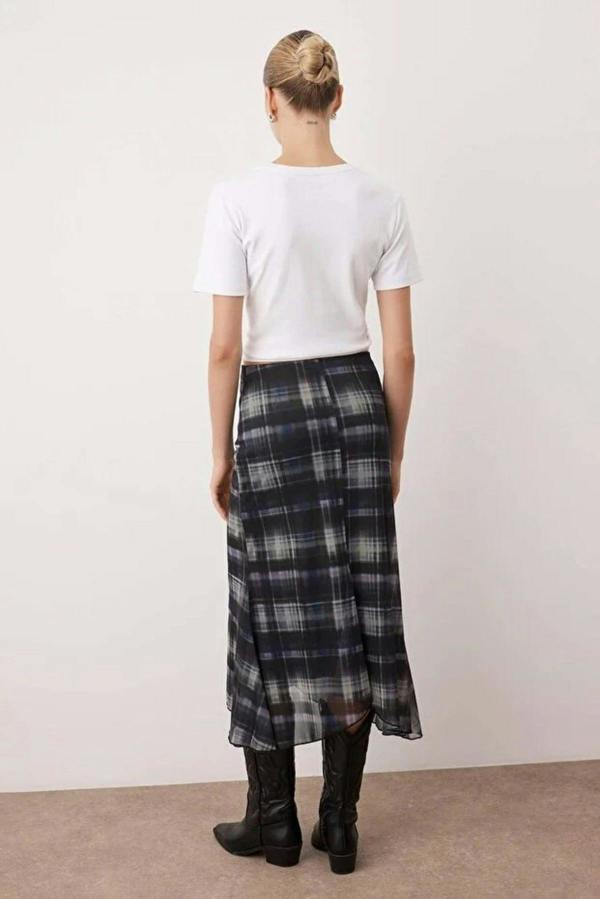 WOVCOR Tulle Stretch Knit Skirt