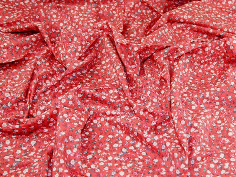 Minerva Core Range Deadstock 100% Cotton Poplin Fabric - Flowers Design Dressmaking Fabric, 142.5 cm / 57" Wide - per metre