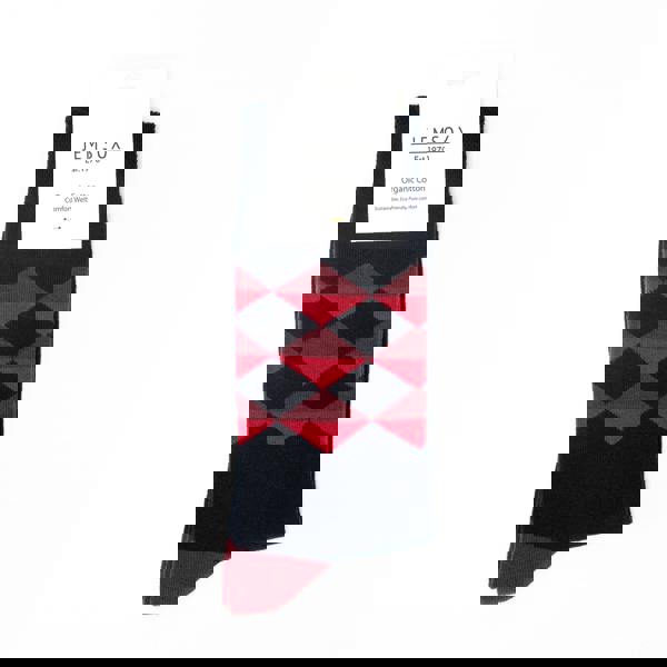 Jemsox Diamond Pattern Organic Cotton Mens Socks | Soft Comfort Top