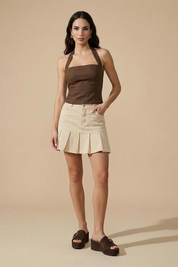 Urban Bliss Twill Pleat Skirt
