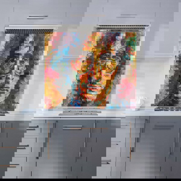 Warren Reed - Designer Psychedelic Portrait of Lennon Kitchen Splashback